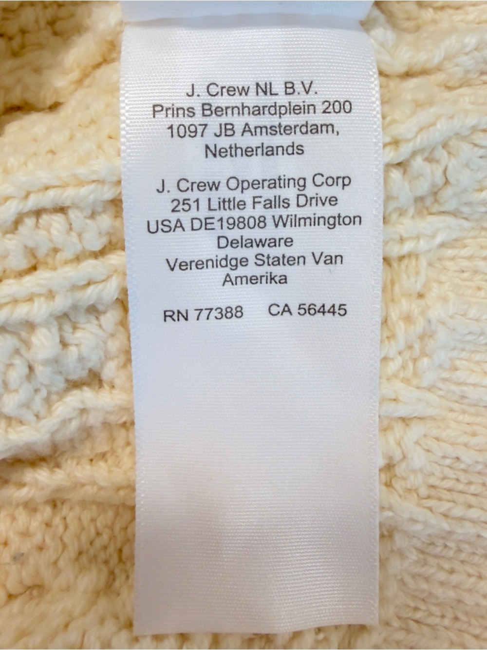J.Crew Vintage Heavyweight 100% Cotton Cable Knit Fisherman Sweater Cream Size S - Picture 6 of 10